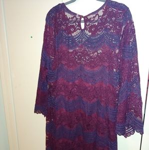 NWT Lace Shift Dress W/Slip